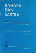 Bahasa dan Sastra: Tahun IV Nomor 6 1978